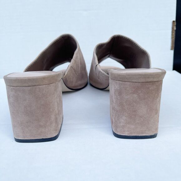 Aldo Womens Summer Slides Sandals Shoes Size 10 Tan Suede Chunky Block Heel EUC - Picture 7 of 13